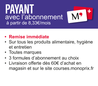 Monoprix Facture abonnementmplus - Monoprix Monoprix.fr : Livraison courses à domicile ...